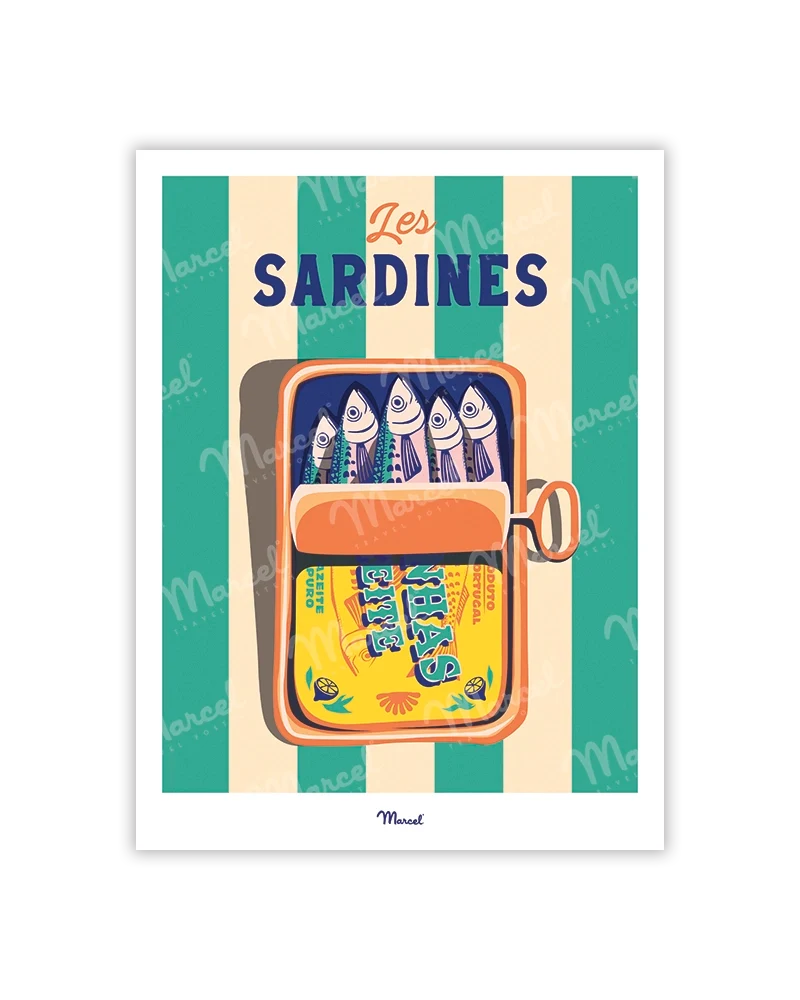 Carte postale Travel Color "Les Sardines"