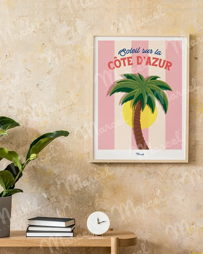 Carte postale Travel Color CÔTE D'AZUR "Palmier"
