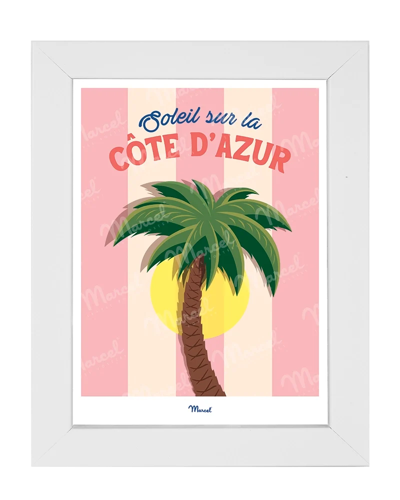 Carte postale Travel Color CÔTE D'AZUR "Palmier"