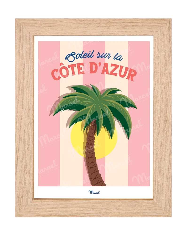 Carte postale Travel Color CÔTE D'AZUR "Palmier"