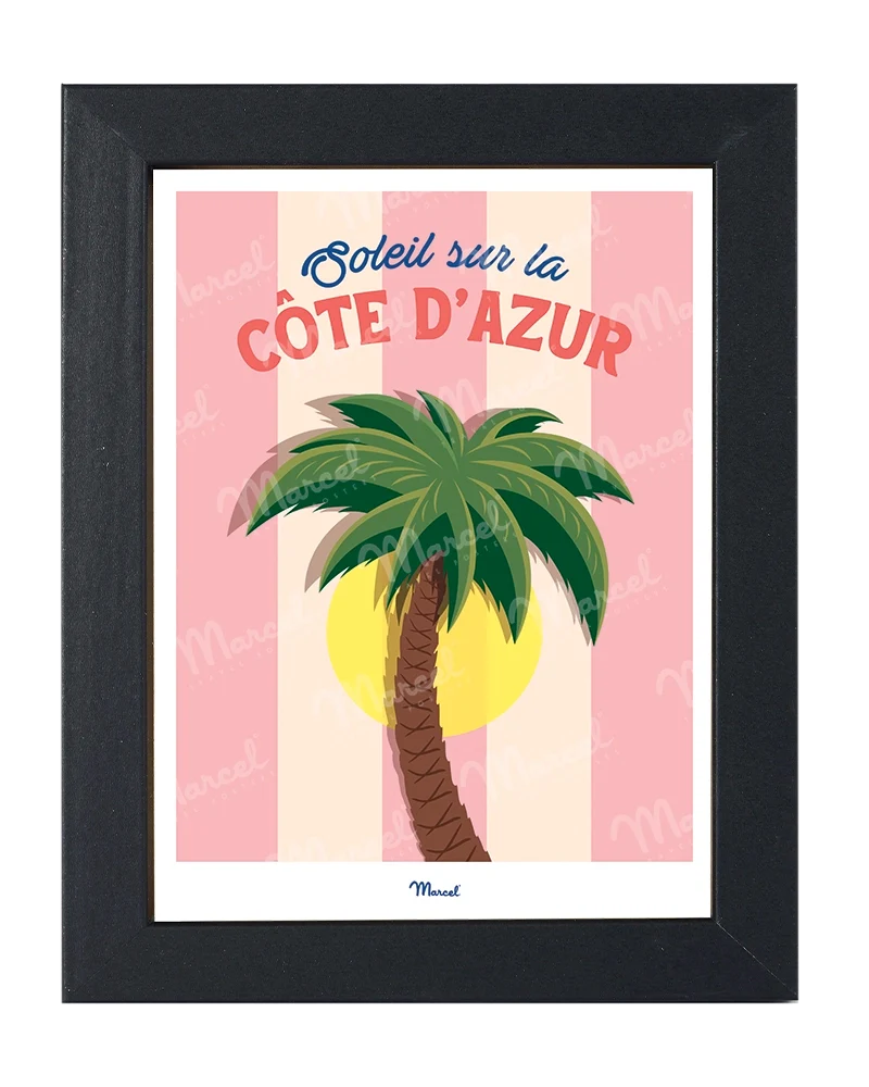 Carte postale Travel Color CÔTE D'AZUR "Palmier"