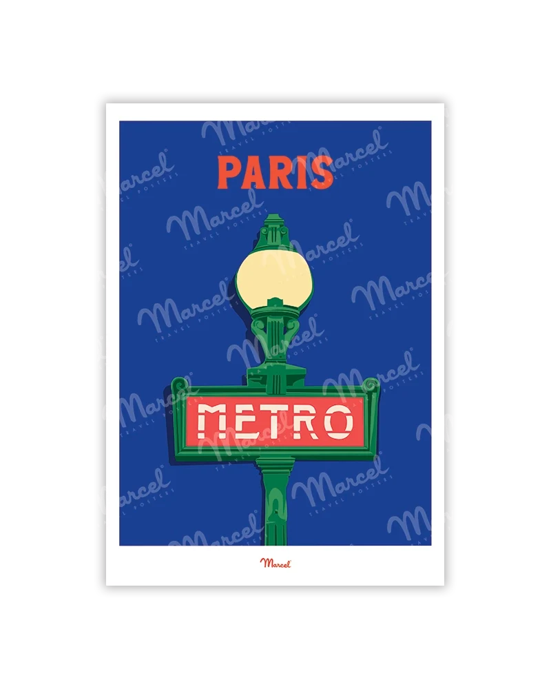 Carte postale Travel Color PARIS "Métro"