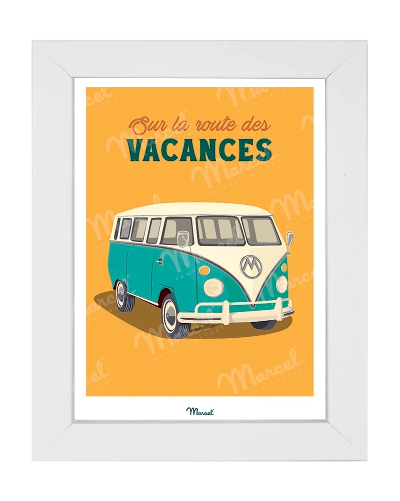 Carte postale Travel Color "Sur la route des vacances en Van"