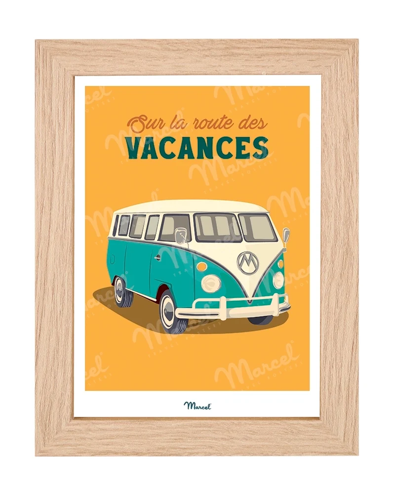Carte postale Travel Color "Sur la route des vacances en Van"