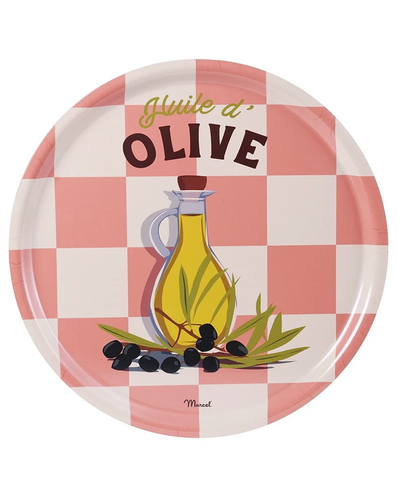 Plateau de Cuisine Rond TRAVEL COLOR "Huile d'Olive"