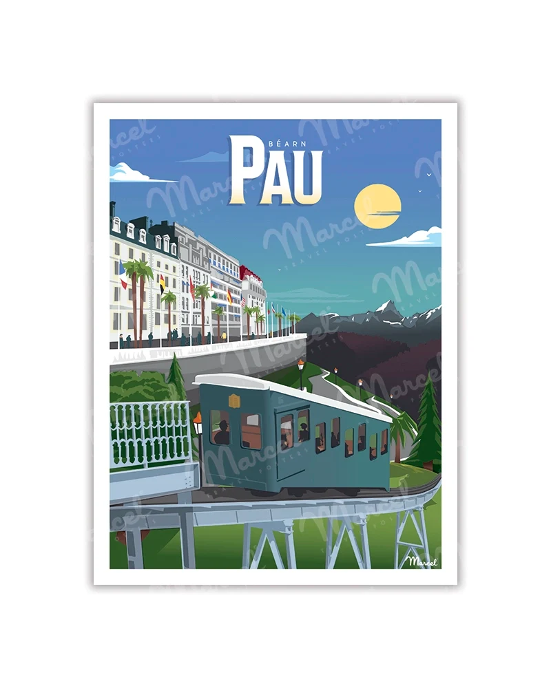 Carte Postale PAU "Le Funiculaire"