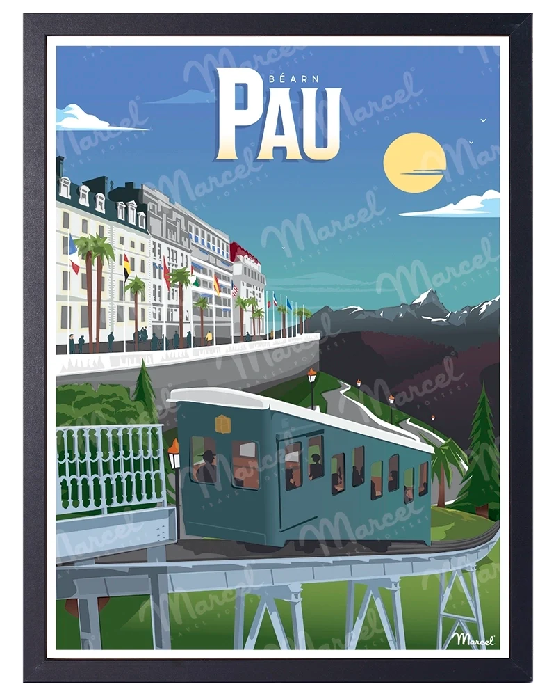 Affiche PAU "Le Funiculaire"