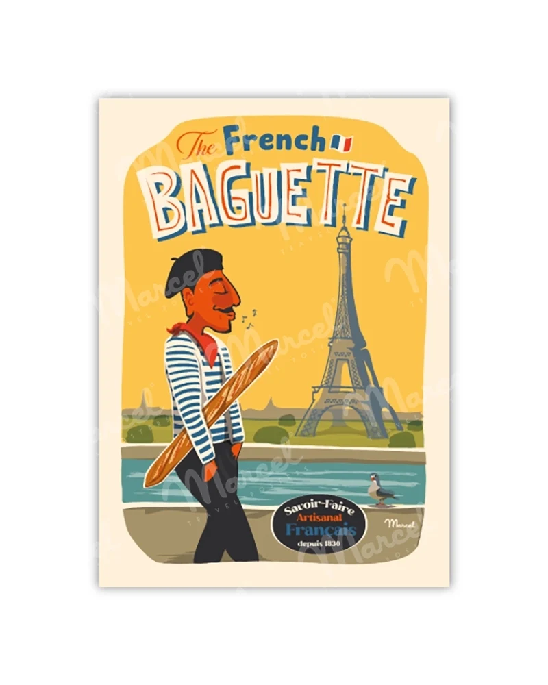 Carte Postale "The French Baguette"