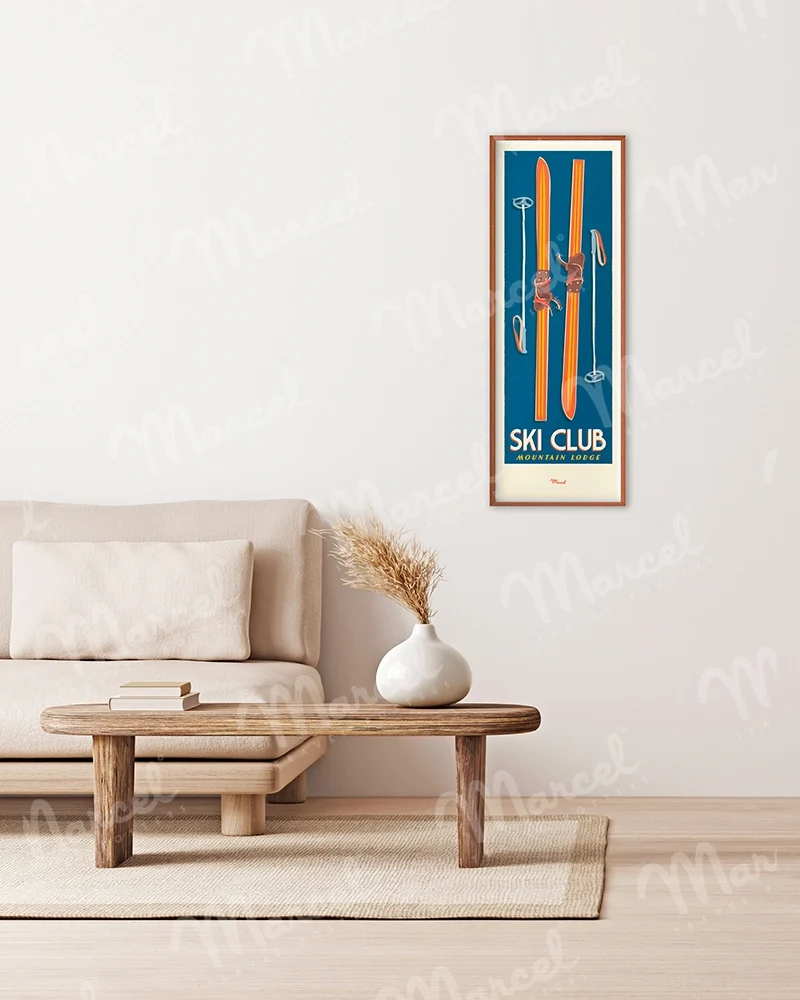 Affiche Ski Club "Mountain Lodge"