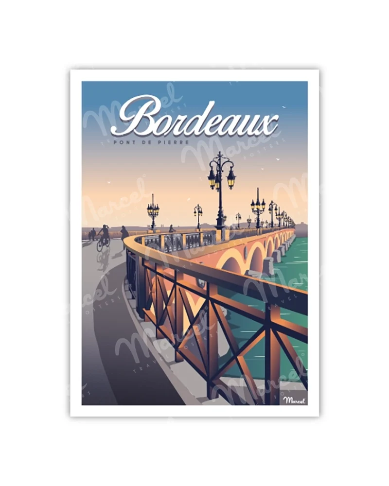 Carte Postale BORDEAUX "Pont de Pierre"