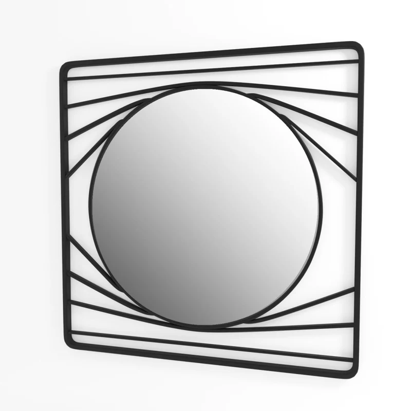 Miroir en métal noir