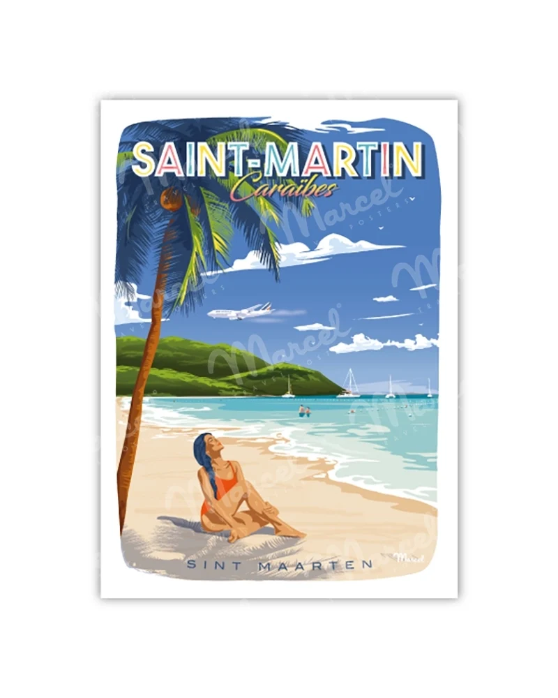 Carte Postale SAINT-MARTIN "Caraïbes"