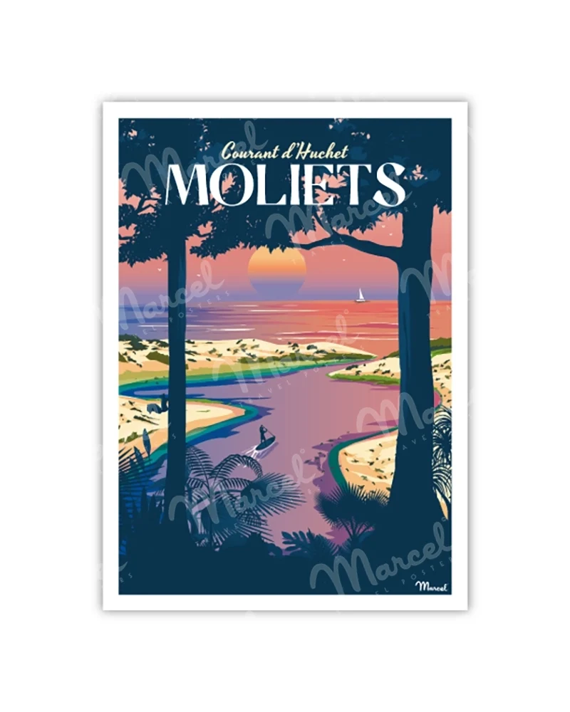 Carte Postale MOLIETS "Courant d'Huchet"
