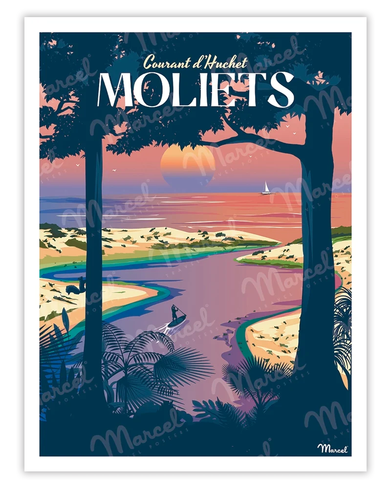 Affiche MOLIETS "Courant d'Huchet"