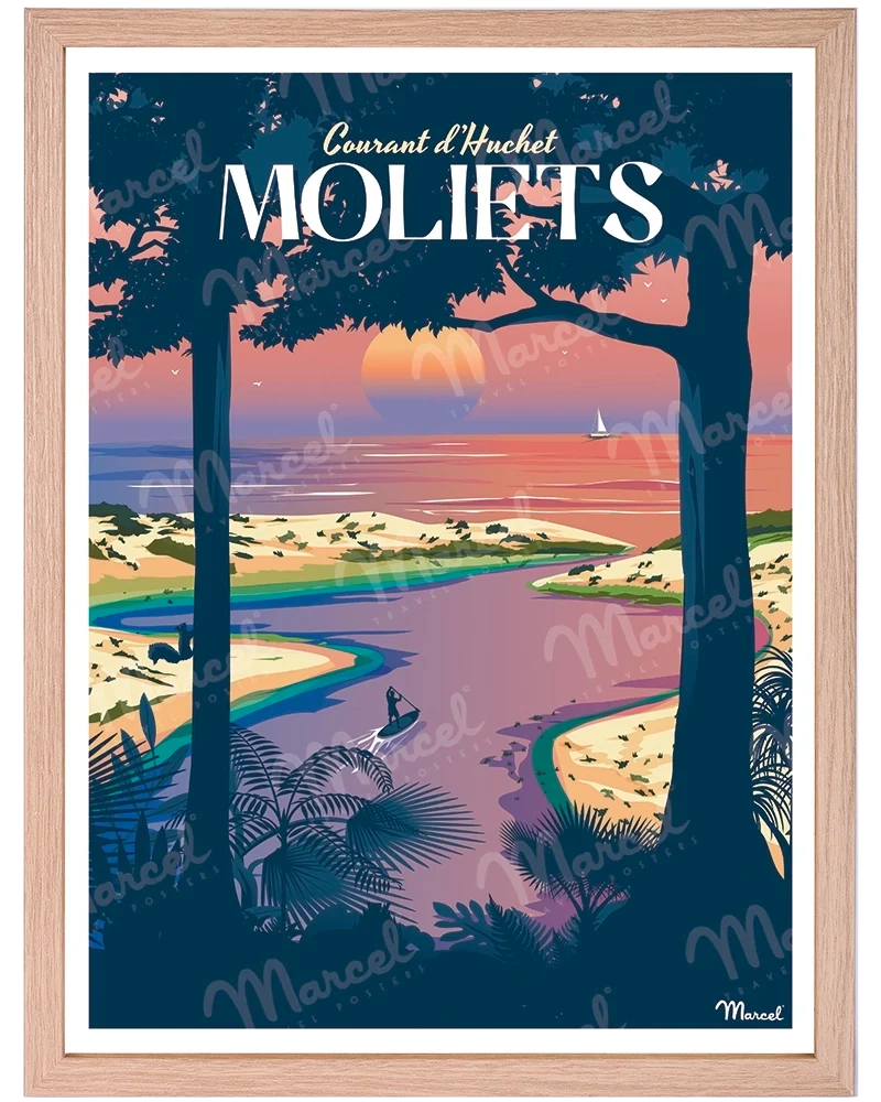 Affiche MOLIETS "Courant d'Huchet"