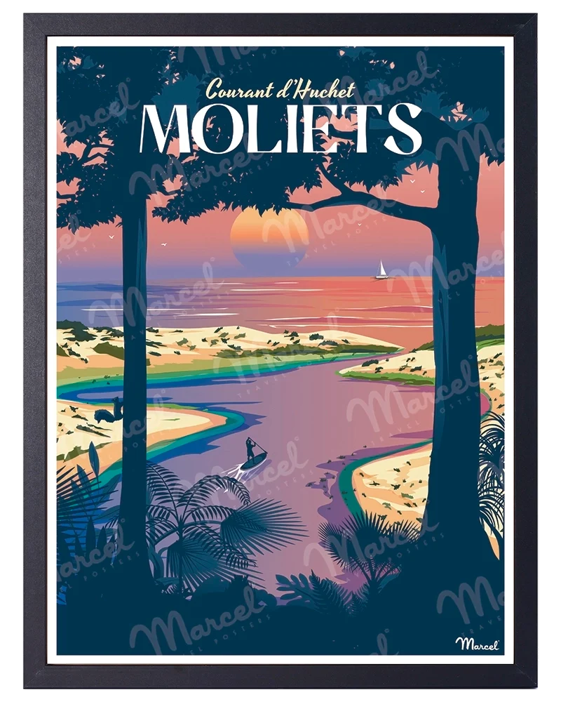 Affiche MOLIETS "Courant d'Huchet"