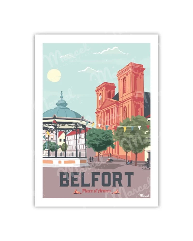 Carte Postale BELFORT "Place d'Armes"
