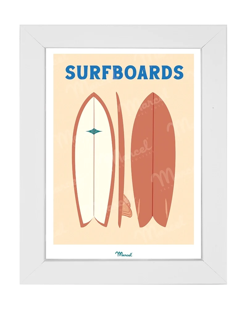 Carte postale Travel Color "Surfboards Roses"