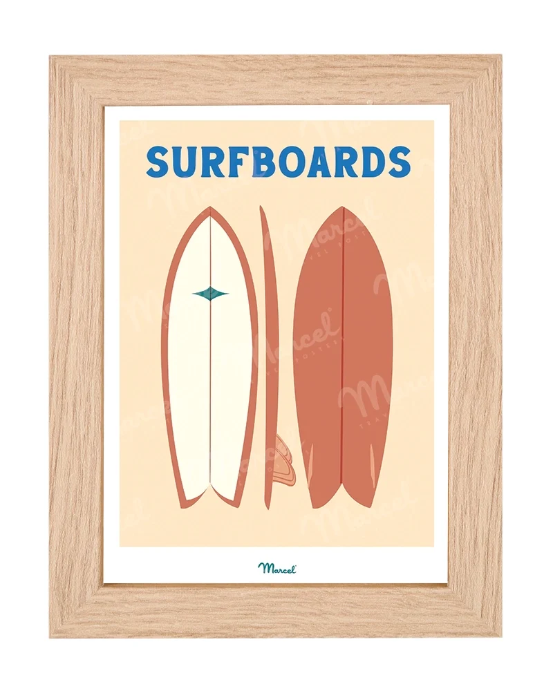 Carte postale Travel Color "Surfboards Roses"