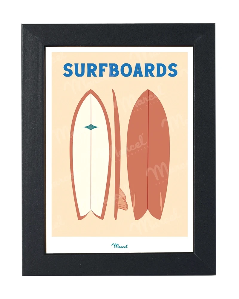 Carte postale Travel Color "Surfboards Roses"