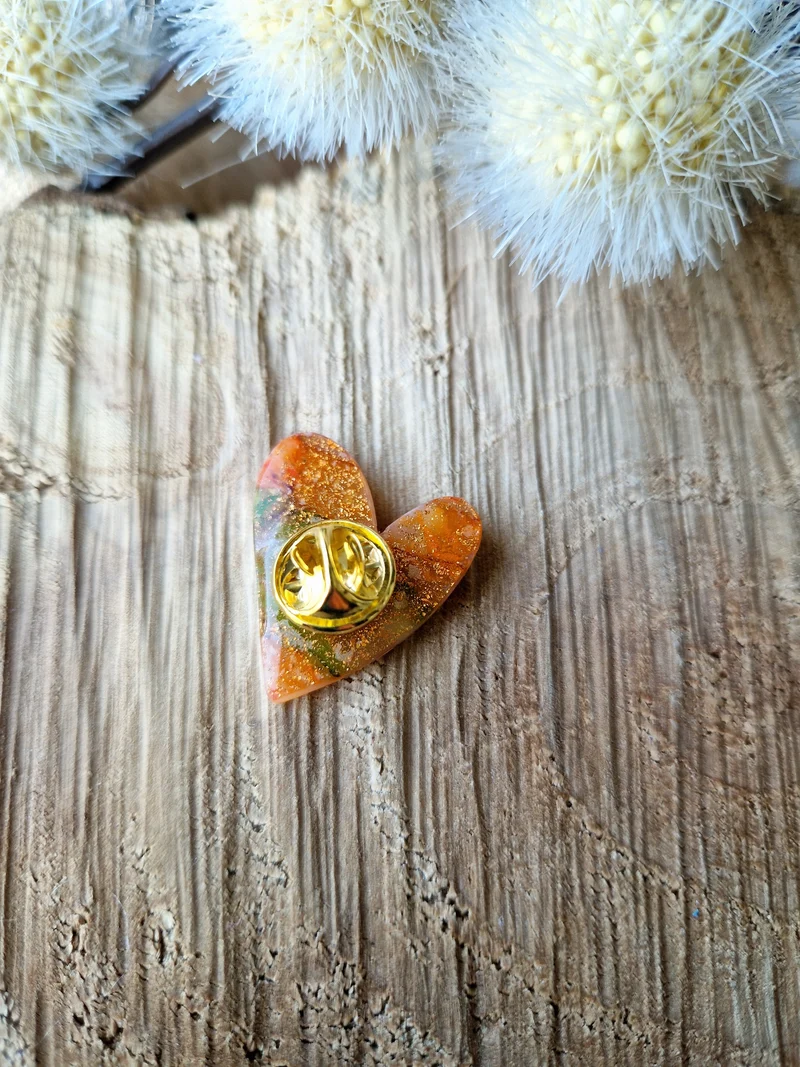 Pin's cœur Couleurs d'automne.