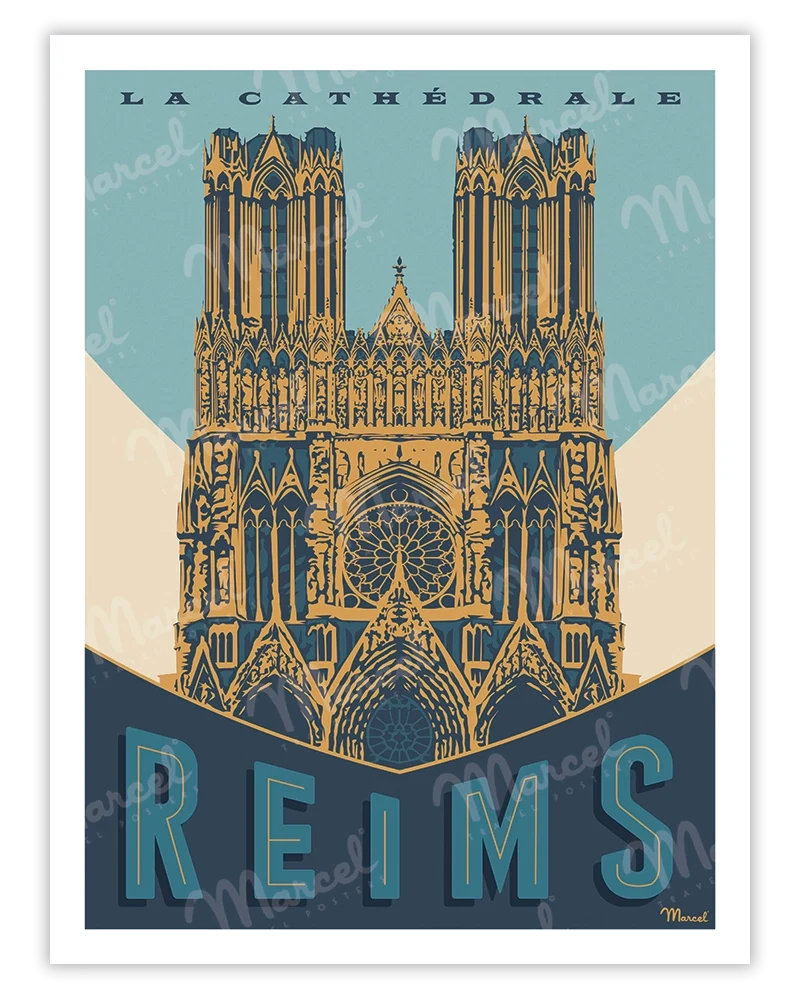 Affiche REIMS "La Cathédrale"