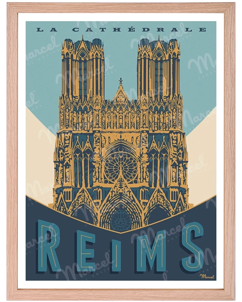 Affiche REIMS "La Cathédrale"