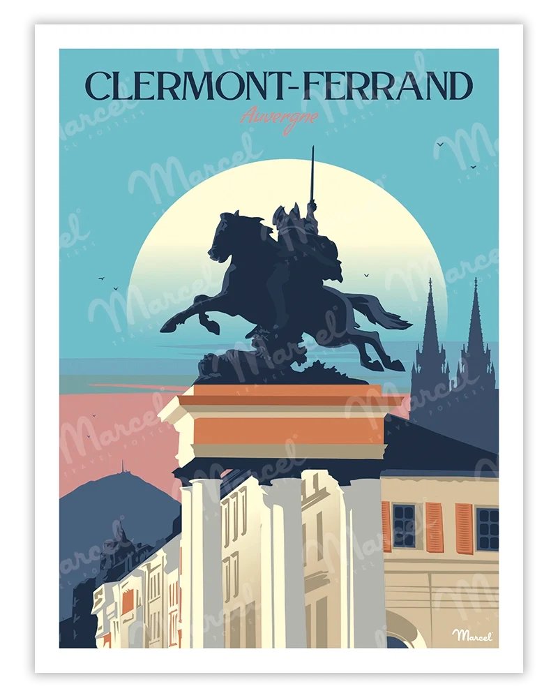 Affiche CLERMONT-FERRAND "Auvergne"