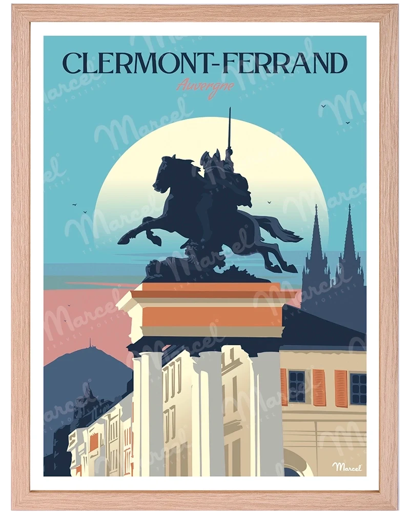 Affiche CLERMONT-FERRAND "Auvergne"