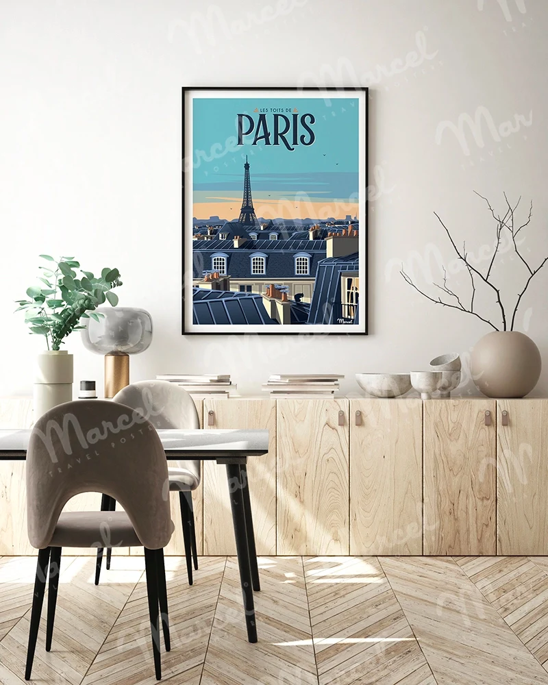Affiche PARIS "Les Toits"