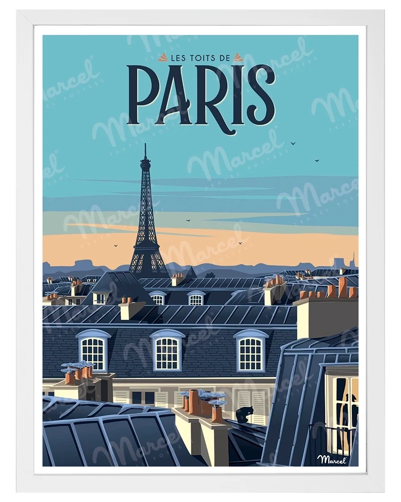 Affiche PARIS "Les Toits"