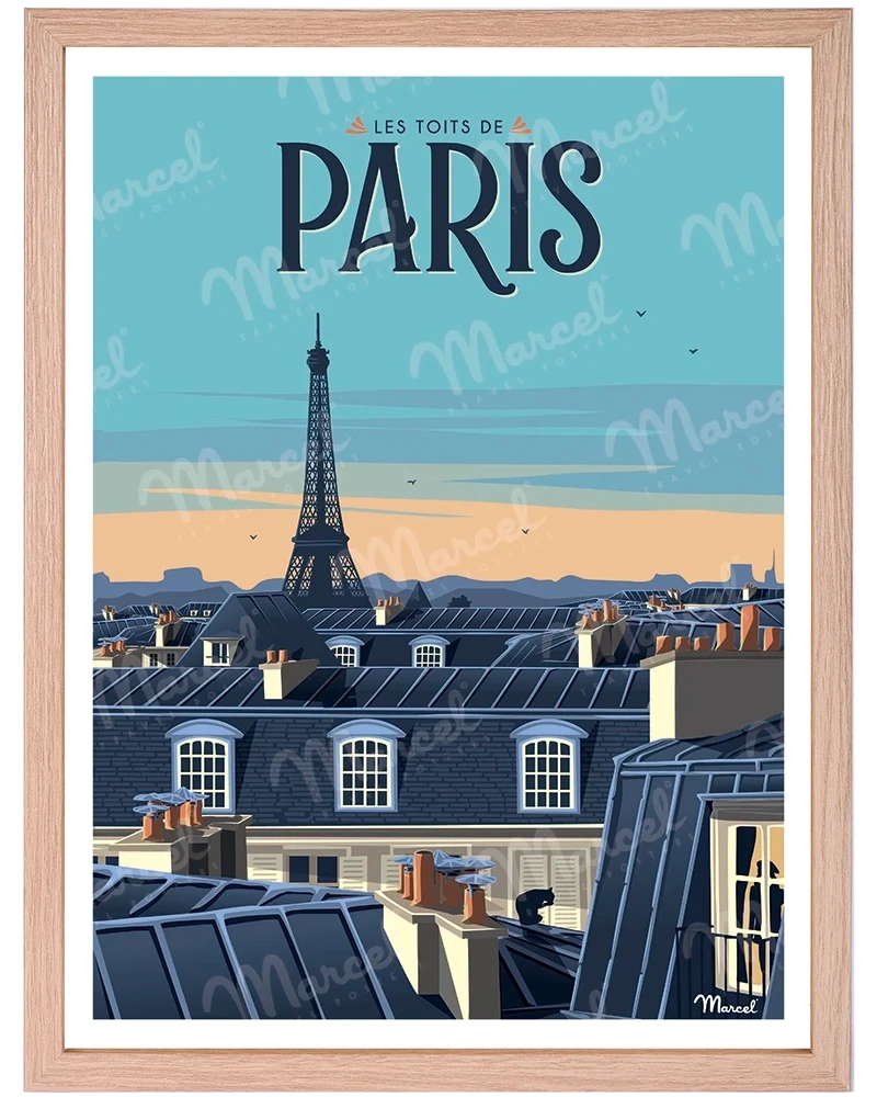 Affiche PARIS "Les Toits"