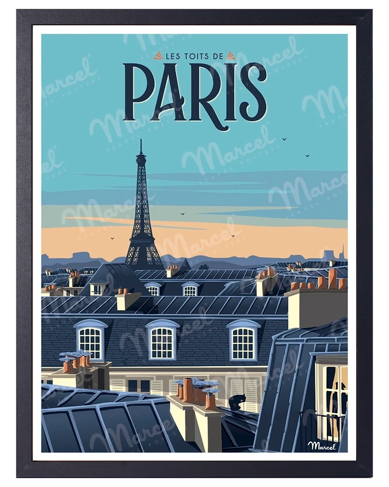 Affiche PARIS "Les Toits"