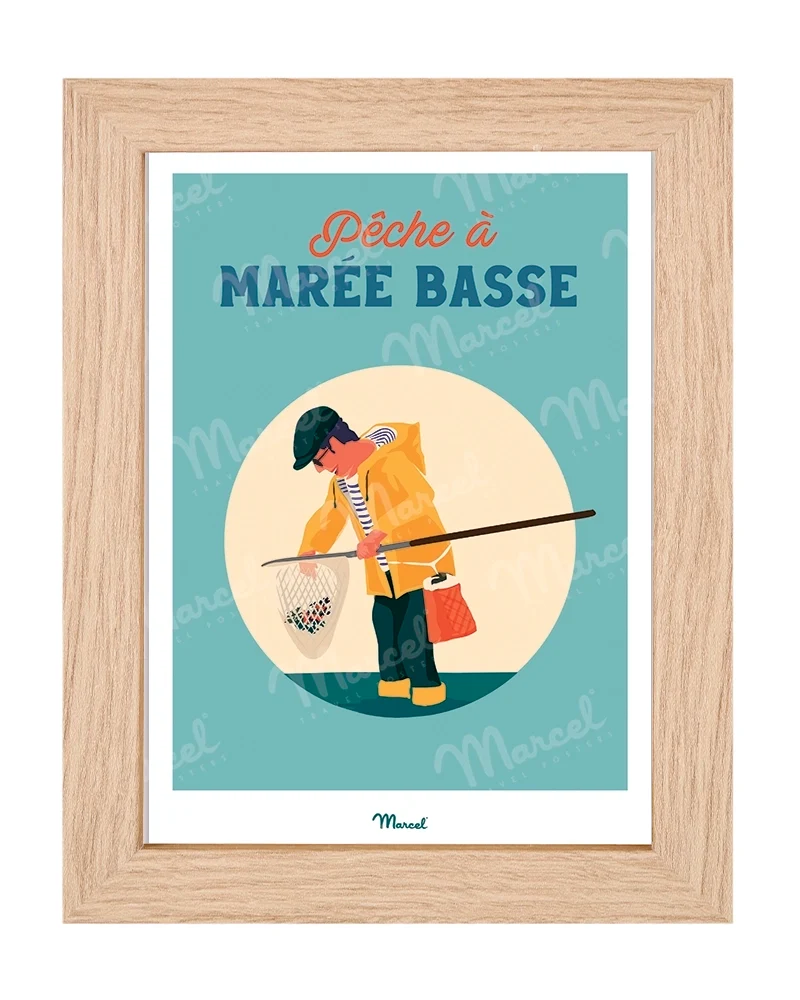 Carte postale Travel Color "Pêche à marée basse"