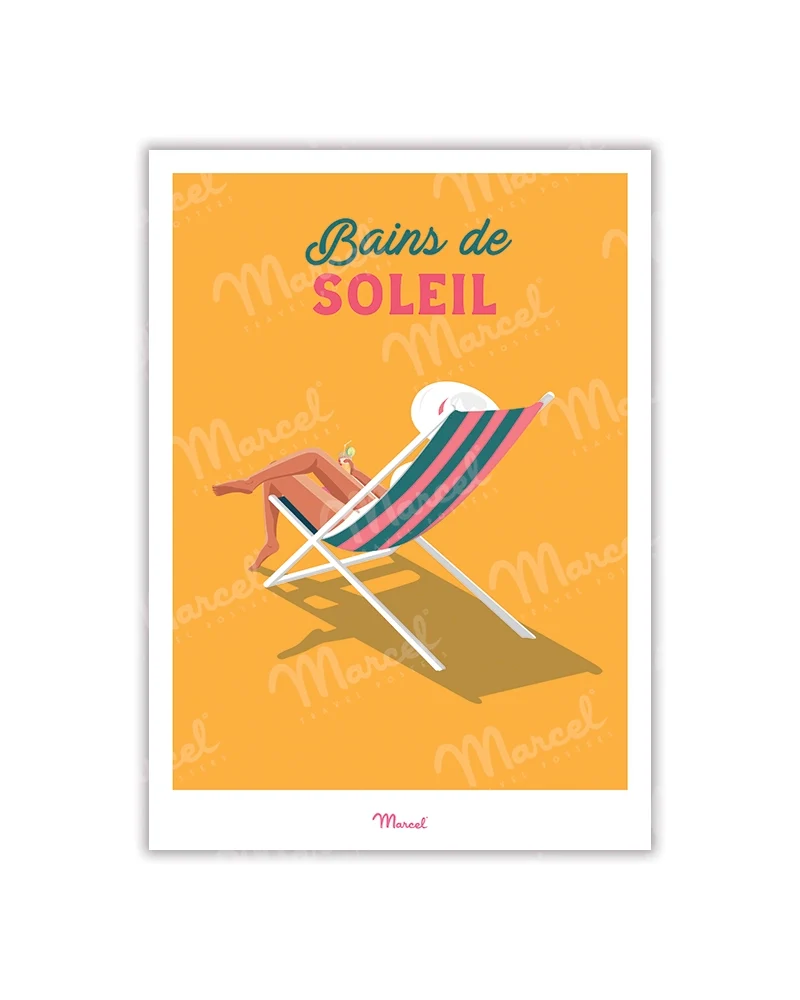 Carte postale Travel Color "Bains de Soleil"