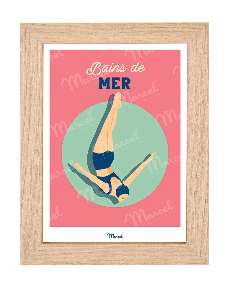 Carte postale Travel Color "Bains de Mer"