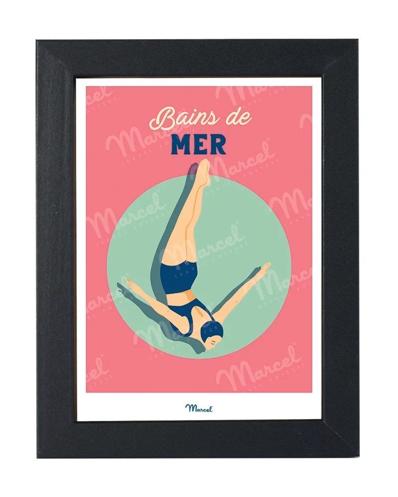 Carte postale Travel Color "Bains de Mer"