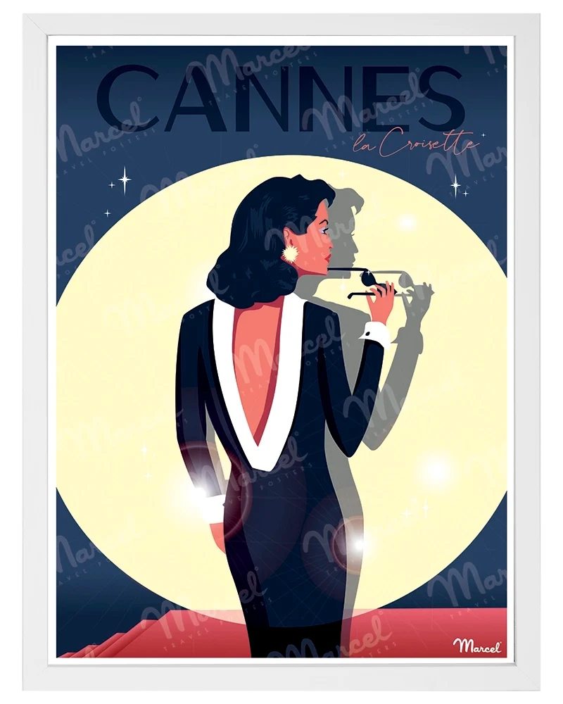 Affiche CANNES "La Croisette Glamour"