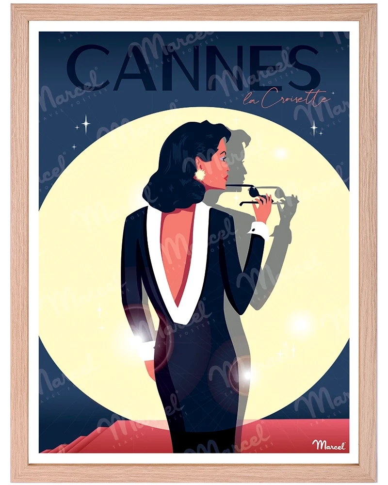 Affiche CANNES "La Croisette Glamour"