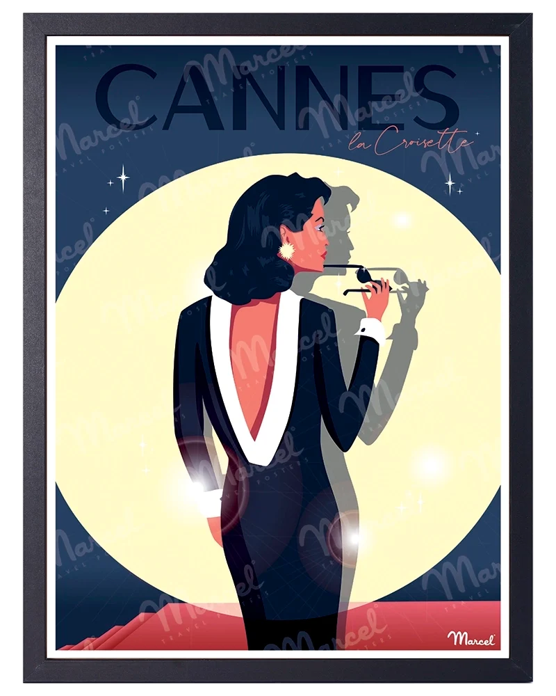 Affiche CANNES "La Croisette Glamour"