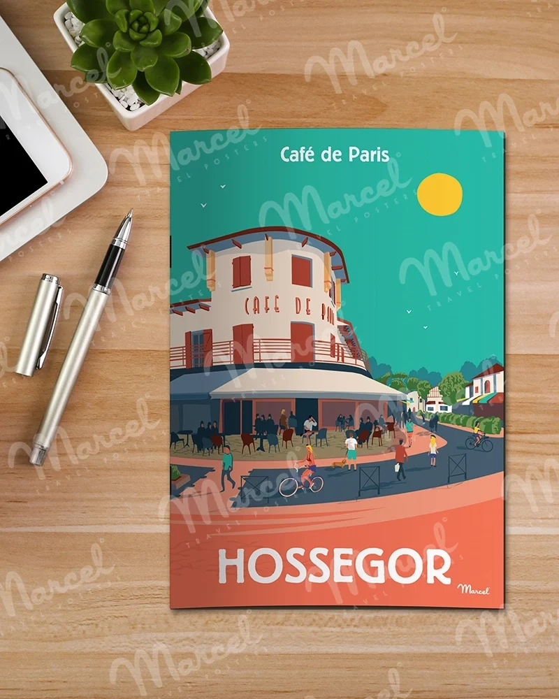 Carnet de Notes A5 48 pages HOSSEGOR "Café de Paris"