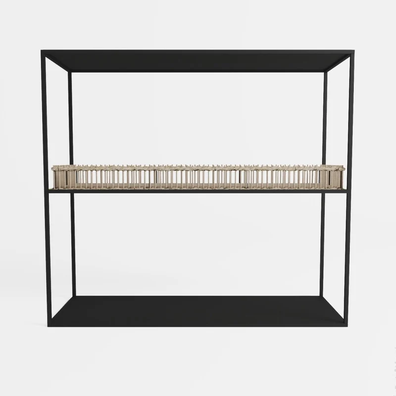 Console en m tal et bambou