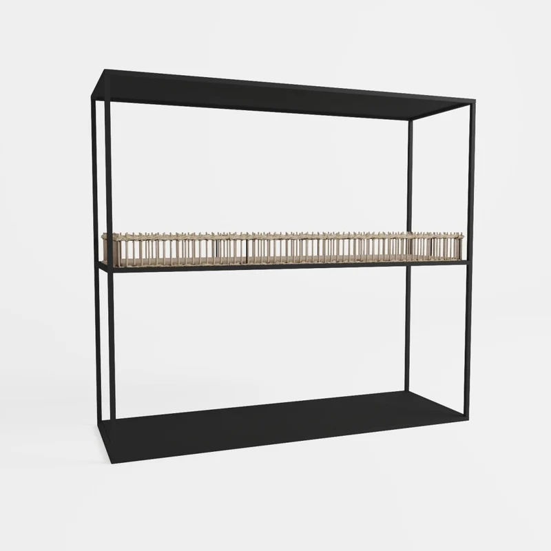 Console en m tal et bambou