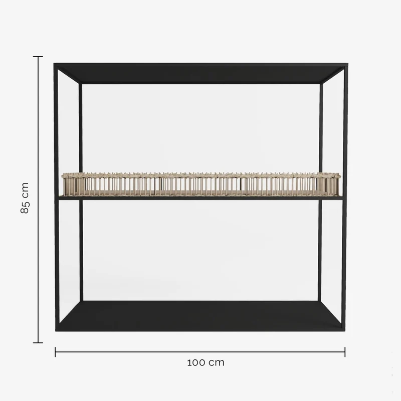 Console en m tal et bambou