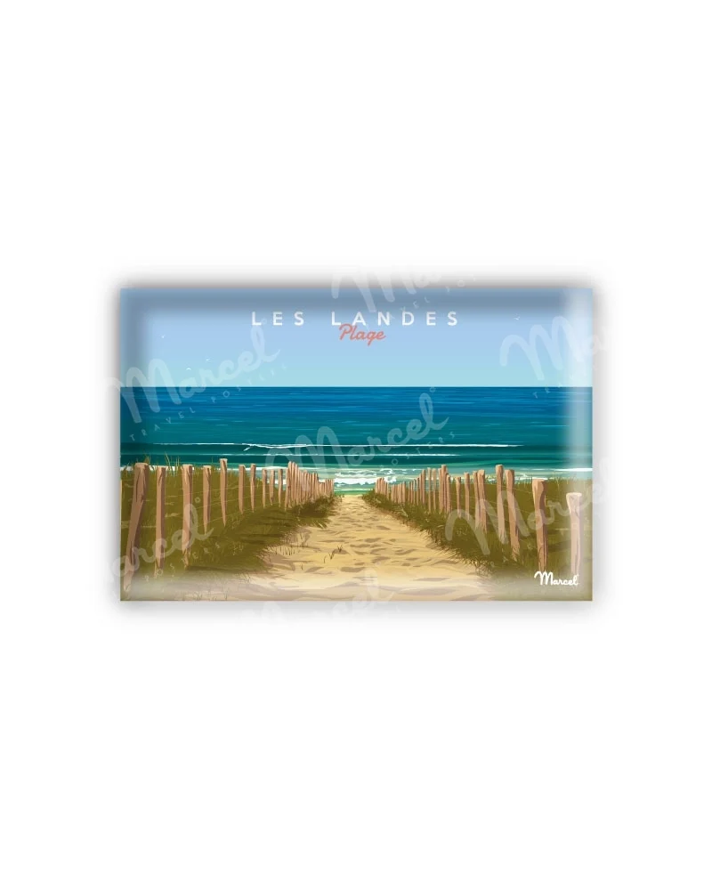 Magnet LES LANDES "Plage"