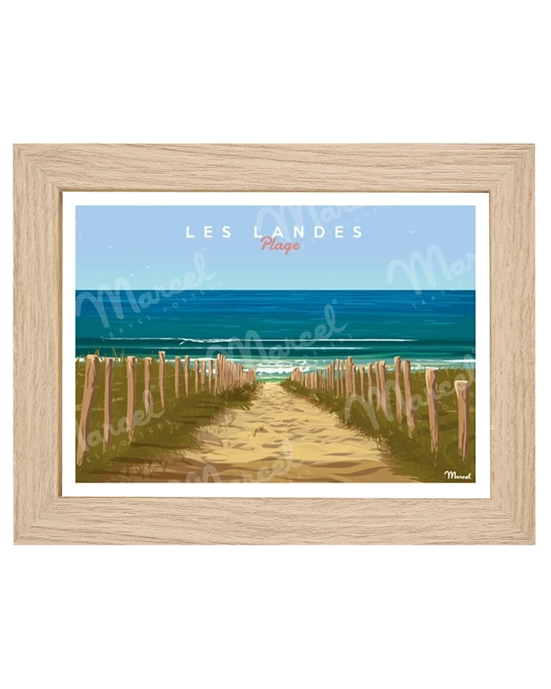 Carte Postale LES LANDES "Plage"