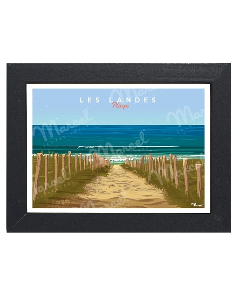 Carte Postale LES LANDES "Plage"