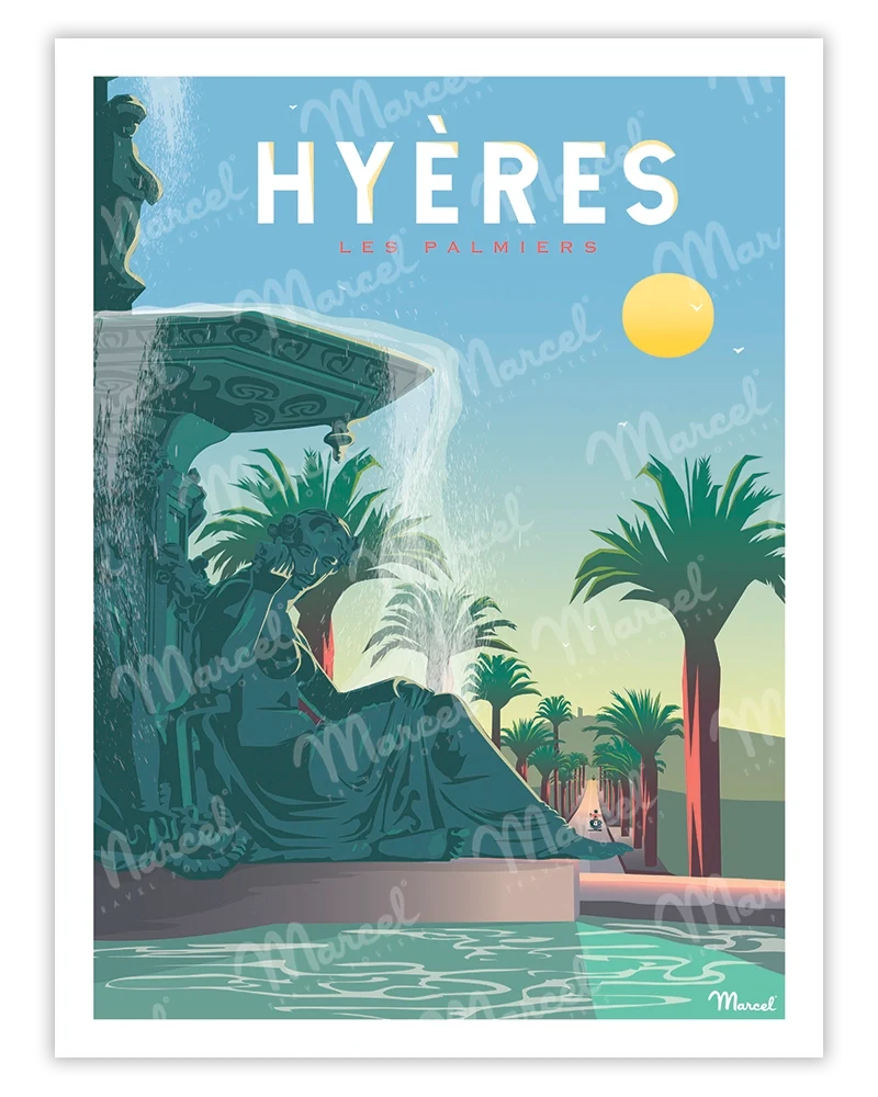 Affiche HYÈRES "Les Palmiers"