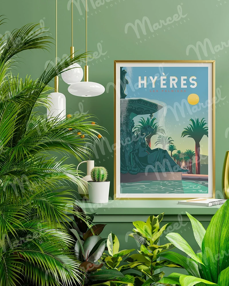 Affiche HYÈRES "Les Palmiers"