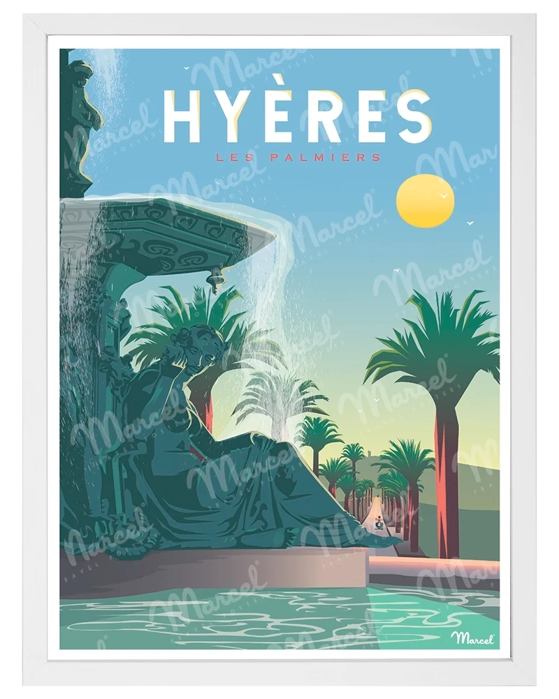 Affiche HYÈRES "Les Palmiers"
